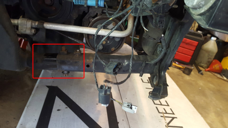 That shiny, clean paint illustrates how far forward the bumper shifts forward in service mode. Doesn’t look like much, but it sure does help.